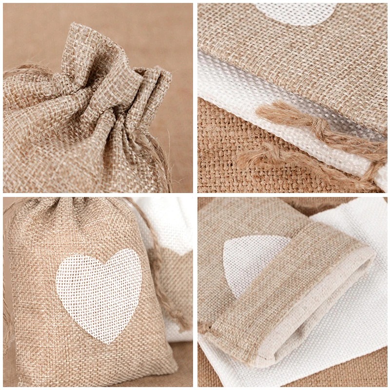 Jute Bag Packaging - 50 sacs en toile de lin