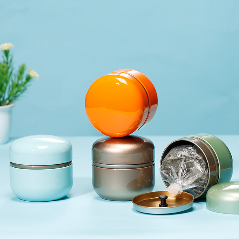 Tin Container Lid - Boîte de stockage de thé en