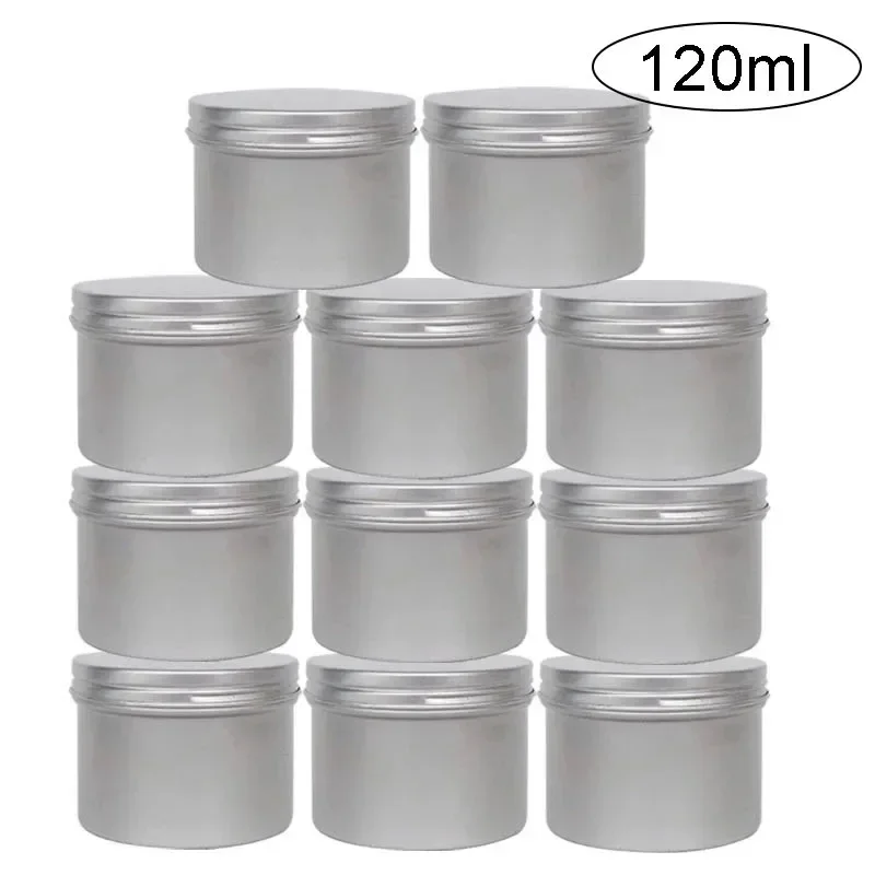 Tin Container Lid - Pot en aluminium de 120ml, 6/12/18/24/48
