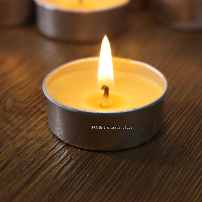 Soy Wax Pillar Blend - AfricTea-Boîte Circulaire en Aluminium avec Mèche