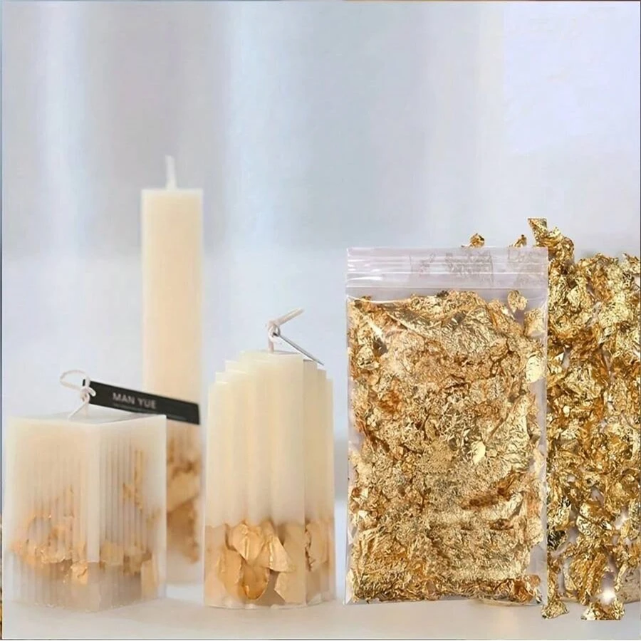 Candle Warning Label - Bougie feuille d'or INS chaude pour
