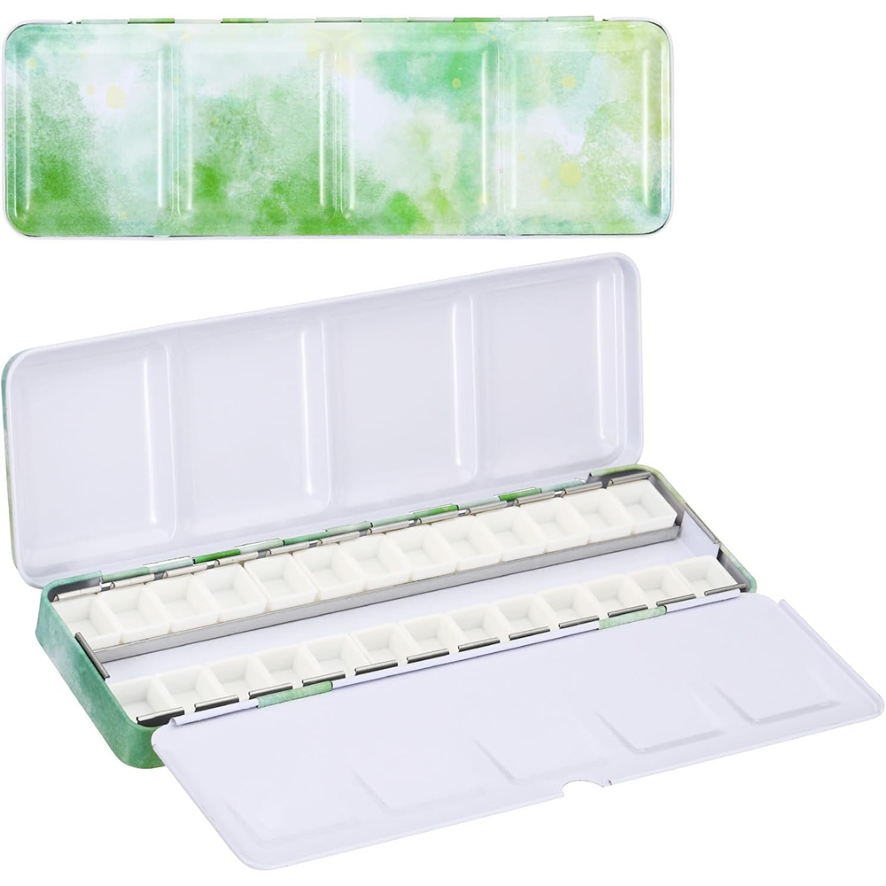Tin Container Lid - Palette d'aquarelle vide, boîte d'aquarelle en