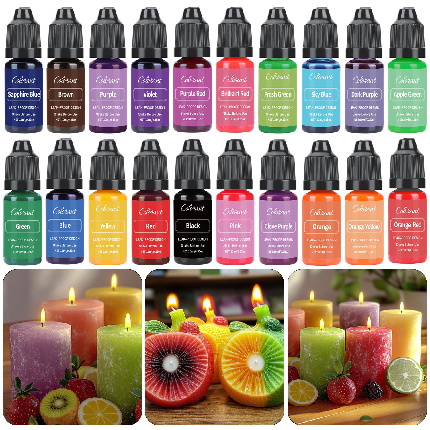 Soy Wax Pillar Blend - Colorant de bougie liquide pour la
