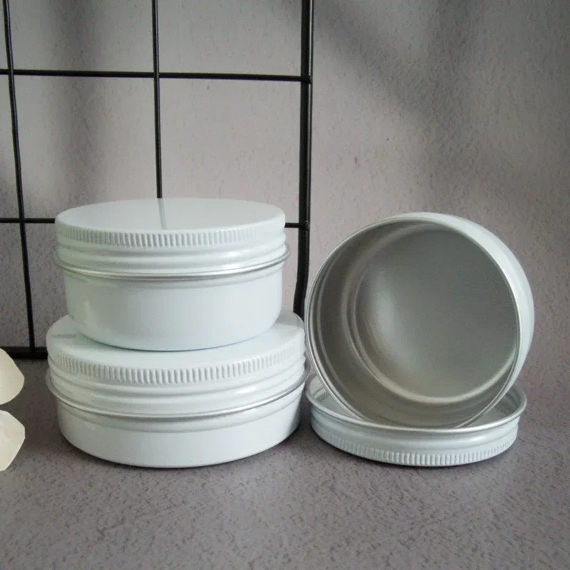 Tin Container Lid - Boîte en aluminium 5/10/15/20/30/50/60/80/110/150g, couvercles vides,