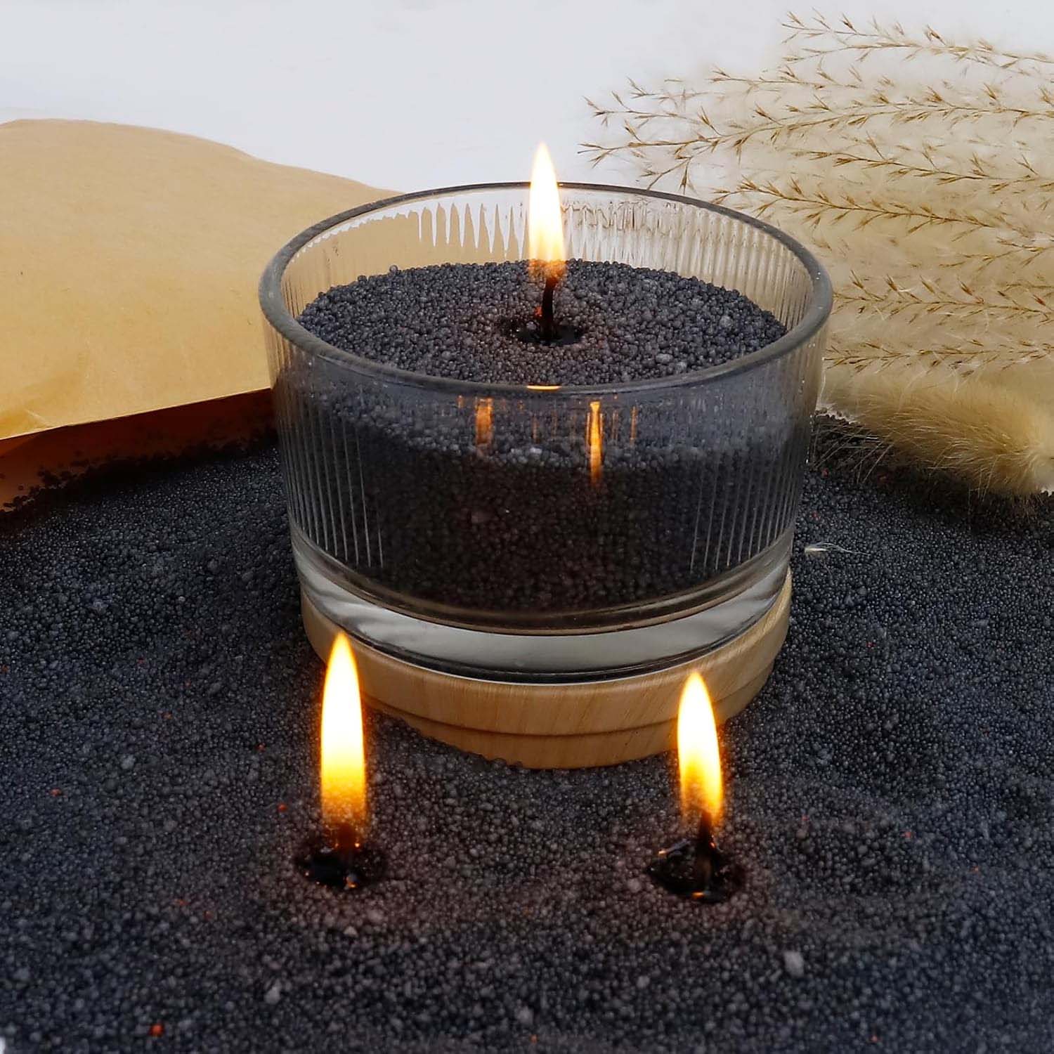 Candle Making Equipment - Sable noir pour bougies avec mèche,