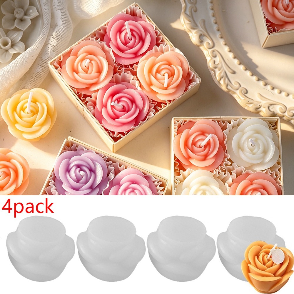 Candle Making Date - 4 pièces/ensemble Moule en silicone pour