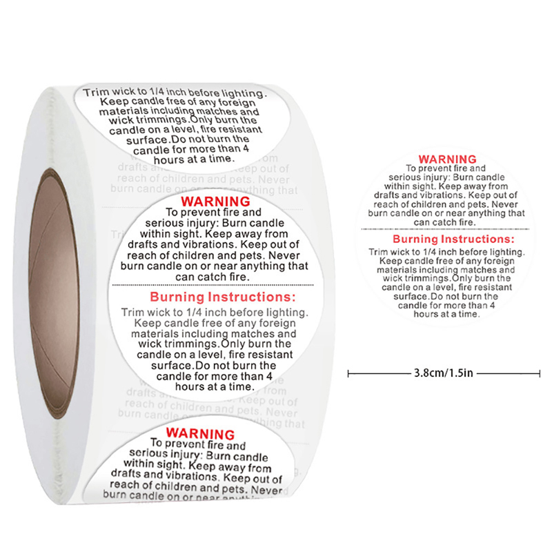 【Nouveau】 500 étiquettes d'ave - Candle Warning Label avis et prix