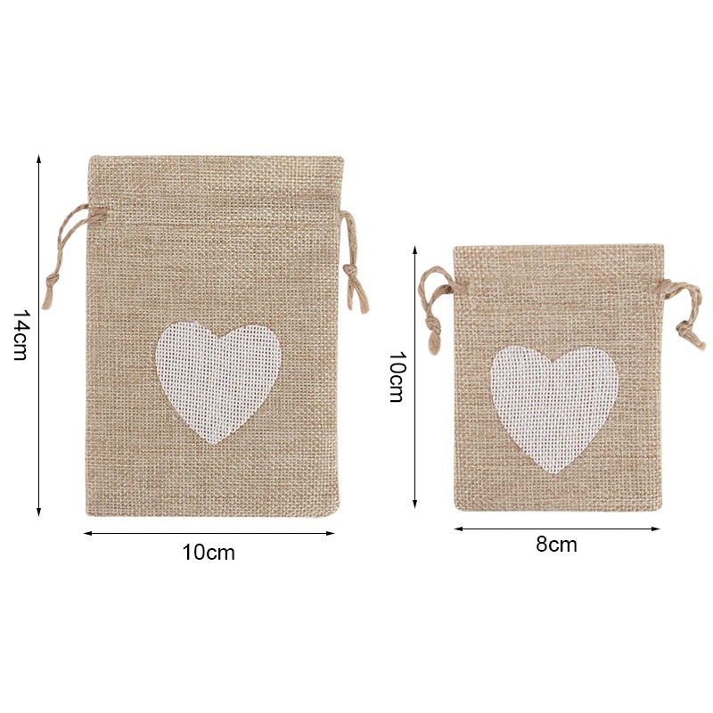 50 sacs en toile de lin nature - Jute Bag Packaging avis et prix
