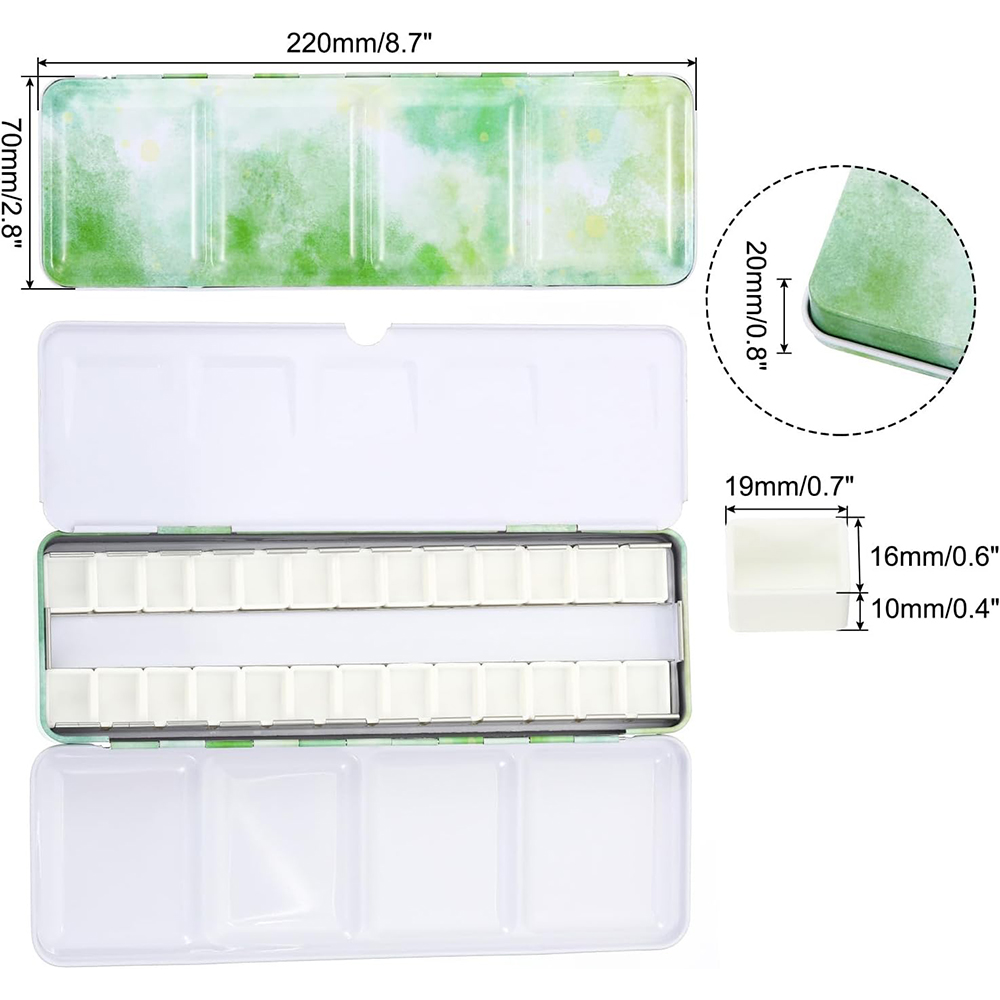 Palette d'aquarelle vide, boît - Tin Container Lid avis et prix