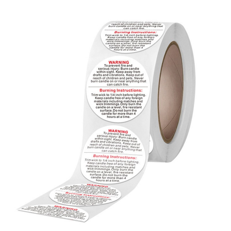 Étiquettes d'avertissement pou - Candle Warning Label avis et prix