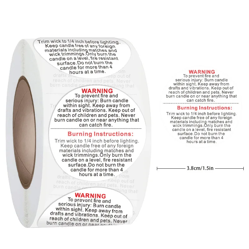 Étiquette d'avertissement de b - Candle Warning Label avis et prix