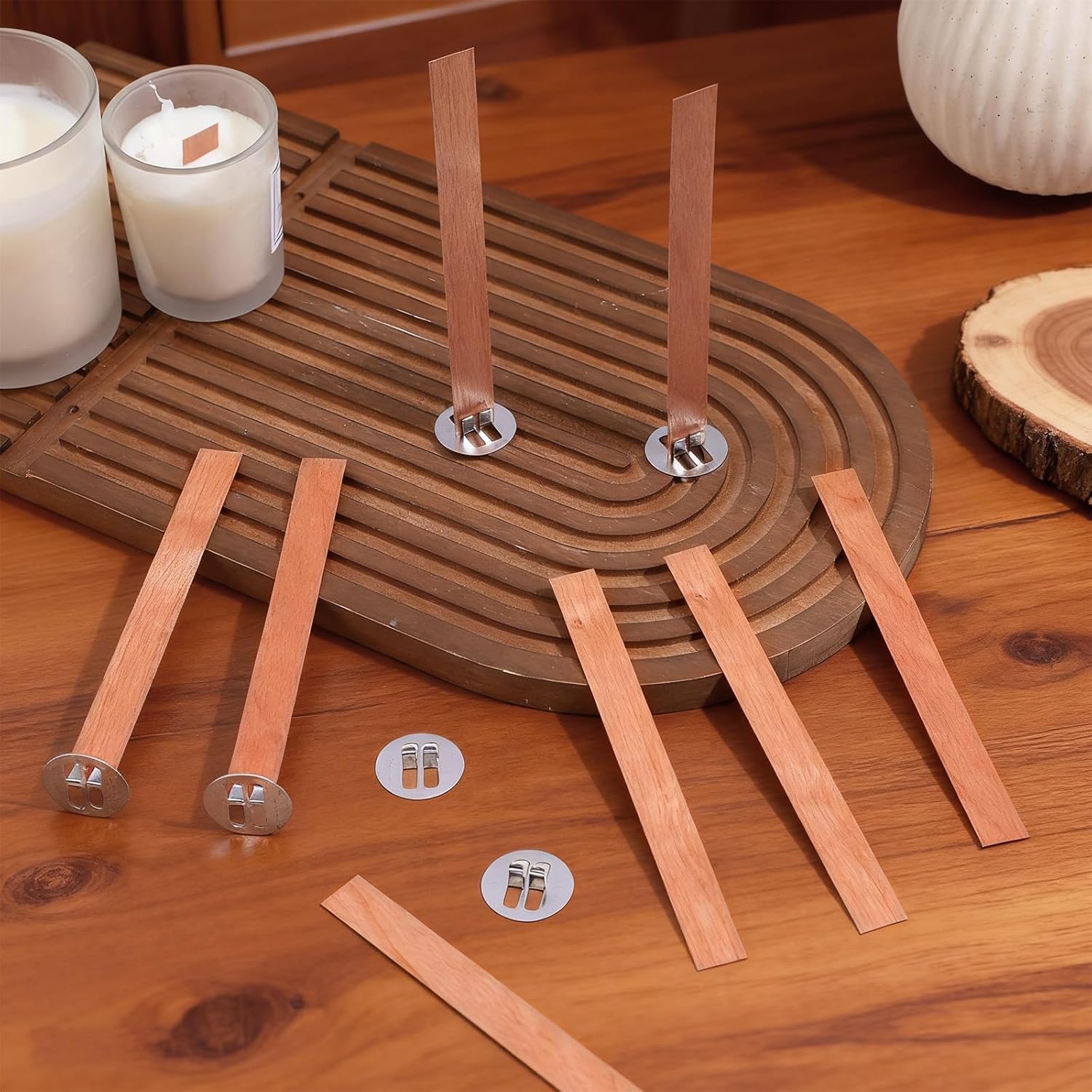 60 mèches en bois pour la fabr - Soy Wax Pillar Blend avis et prix