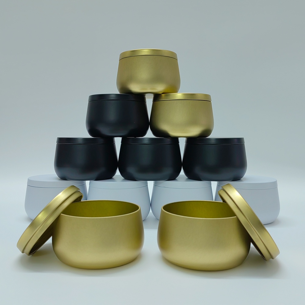 Pots de bougies en métal blanc - Tin Container Lid avis et prix
