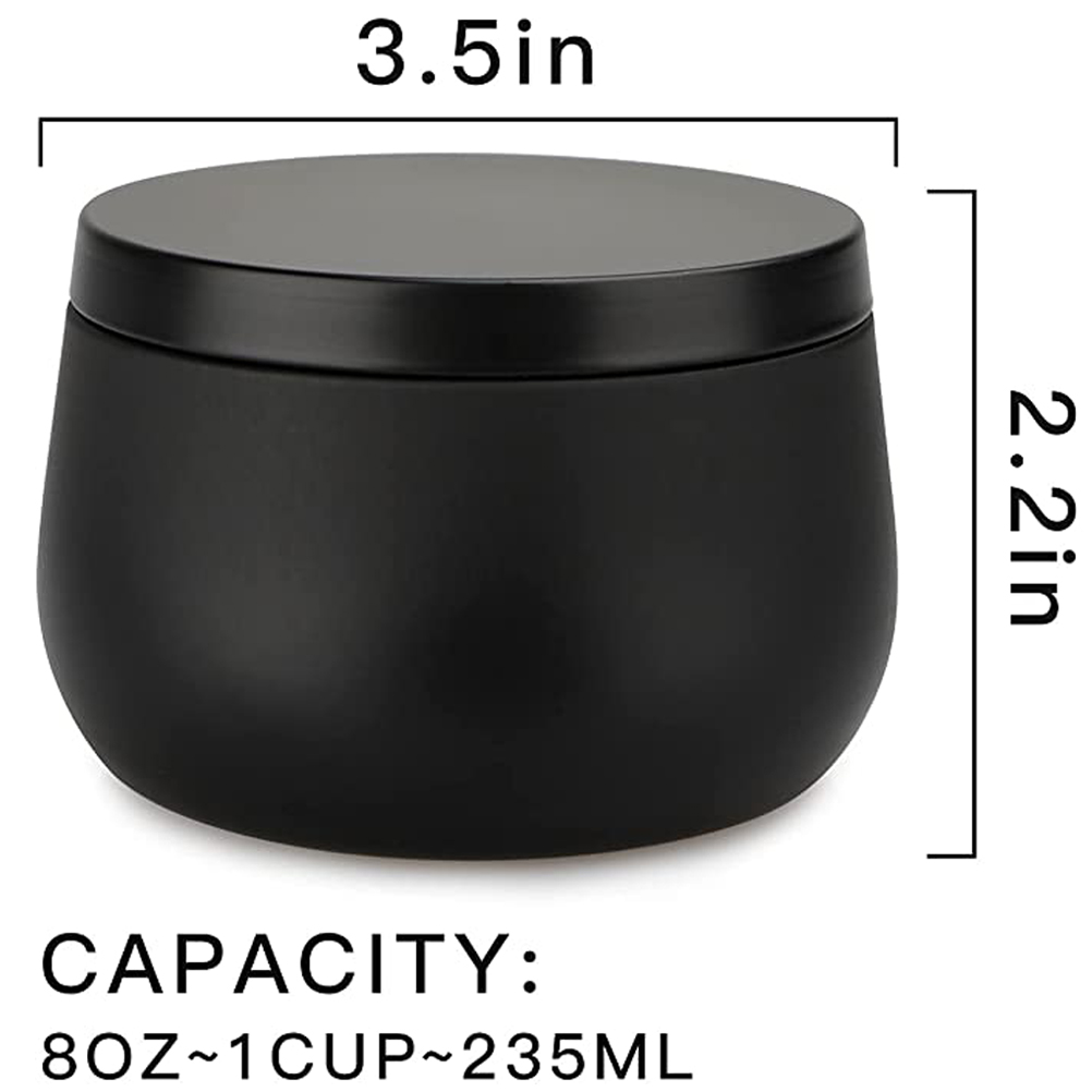 Pots de bougies en métal blanc - Tin Container Lid avis et prix