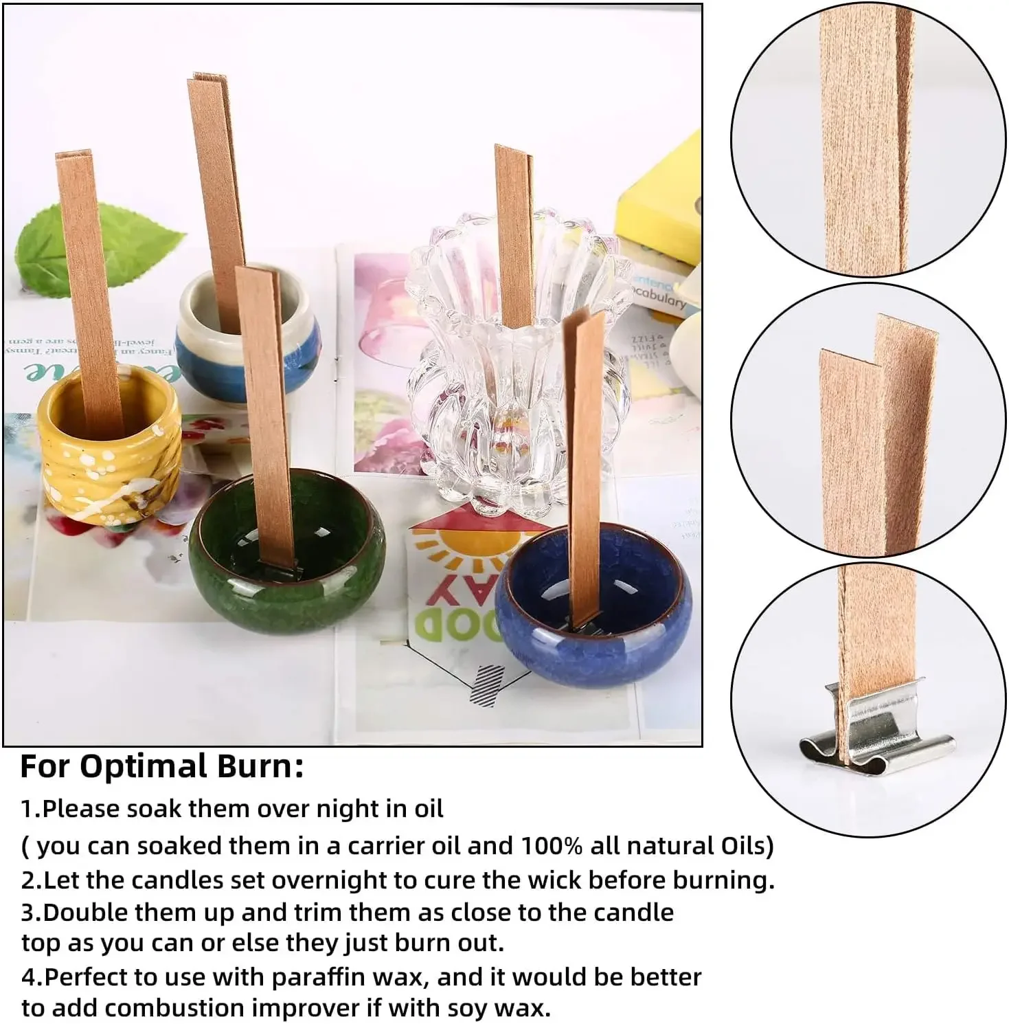 1 à 5 sacs de mèches de bougie - Wood Wick Crackle avis et prix