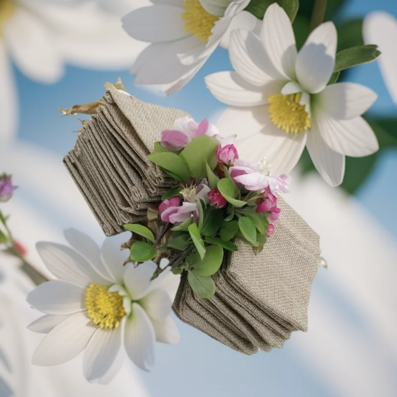 200 pièces ruban de soie coton - Jute Bag Packaging avis et prix